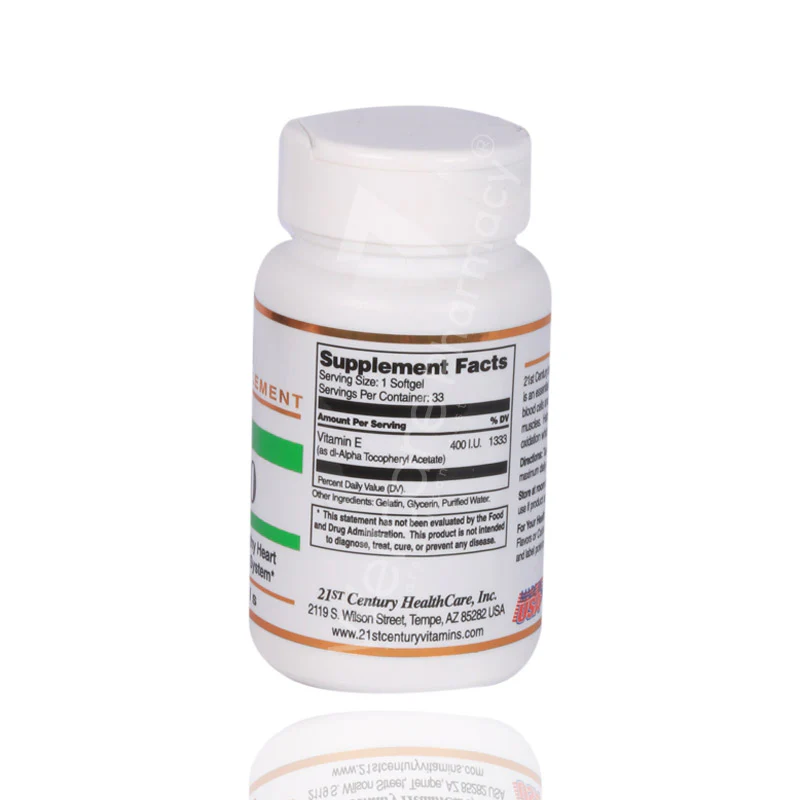 21st Century Vitamin E 400iu Softgels 33'S - Image 3