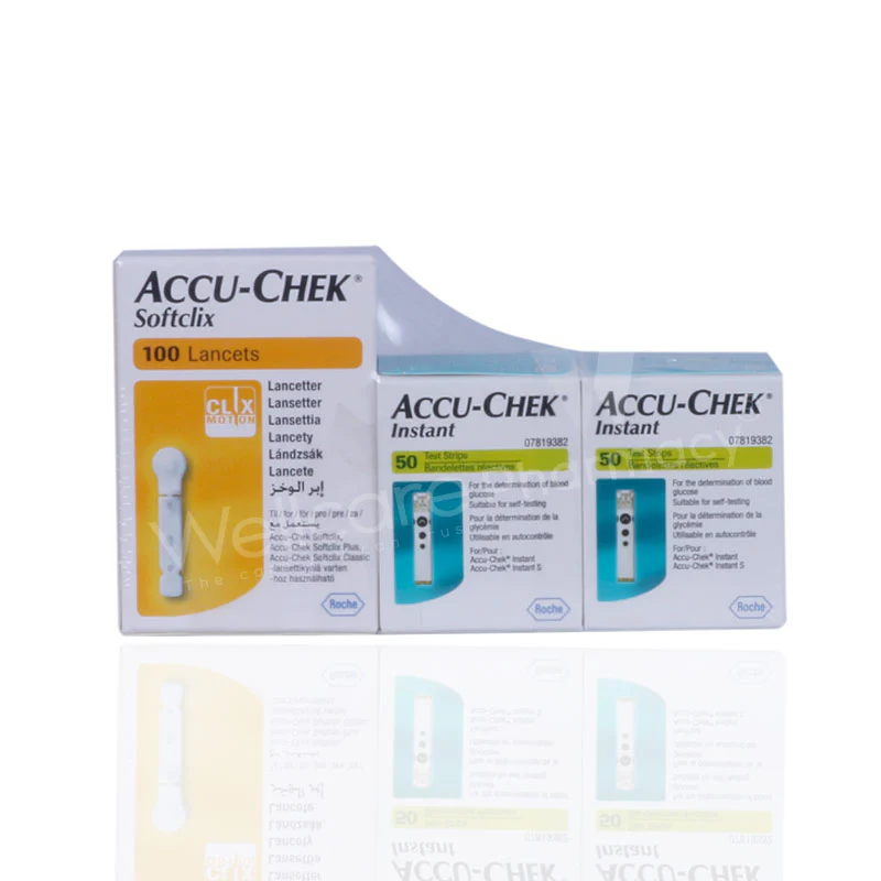 Accu Chek Instant Test Strips 100 Strips And Lancets 100'S - Image 2