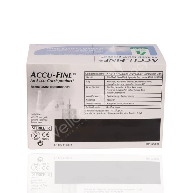 Accu Fine Pen Needle 32g 0.23x4mm 100'S - Image 3