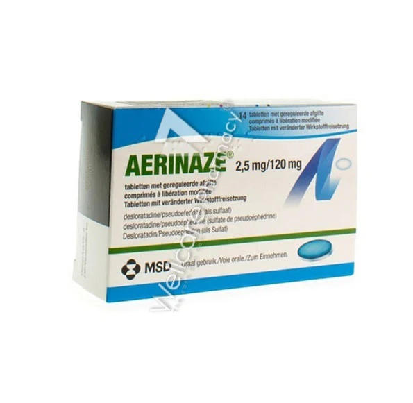 Aerinaze 2.5mg/120mg Tablets 14'S - Image 2