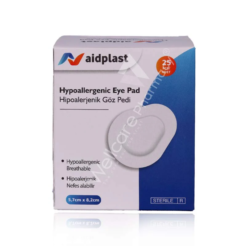 Aidplast Sterile Hypoallergenic Eye Pad 5.7cmx8.2cm 25'S V6825 - Image 2