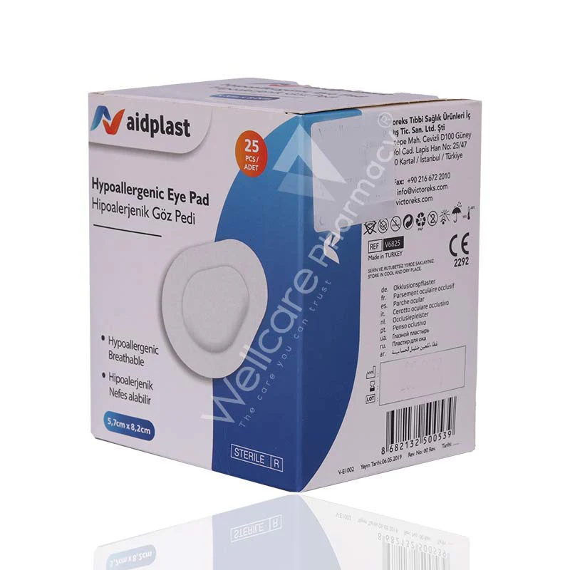 Aidplast Sterile Hypoallergenic Eye Pad 5.7cmx8.2cm 25'S V6825 - Image 3