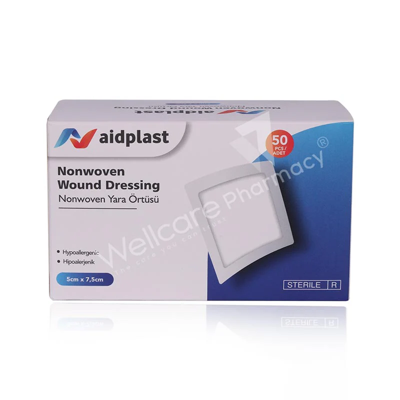 Aidplast Sterile Nonwoven Wound Dressing Plaster 5cmx7.5cm 50'S V607 - Image 2