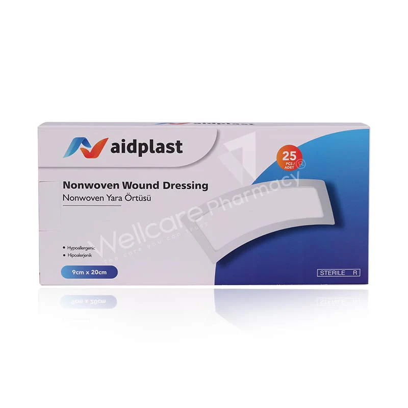 Aidplast Sterile Nonwoven Wound Dressing Plaster 9cmx20cm 25'S V620 - Image 2