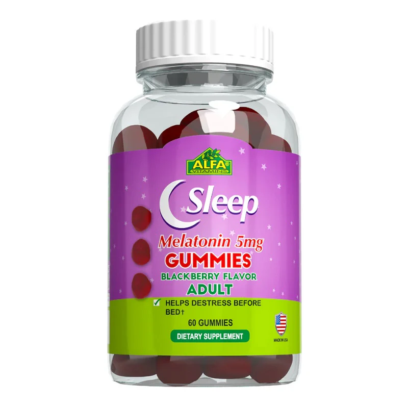 Alfa Sleep Melatonin 5mg Gummies Adult-Blackberry Flavour 60'S