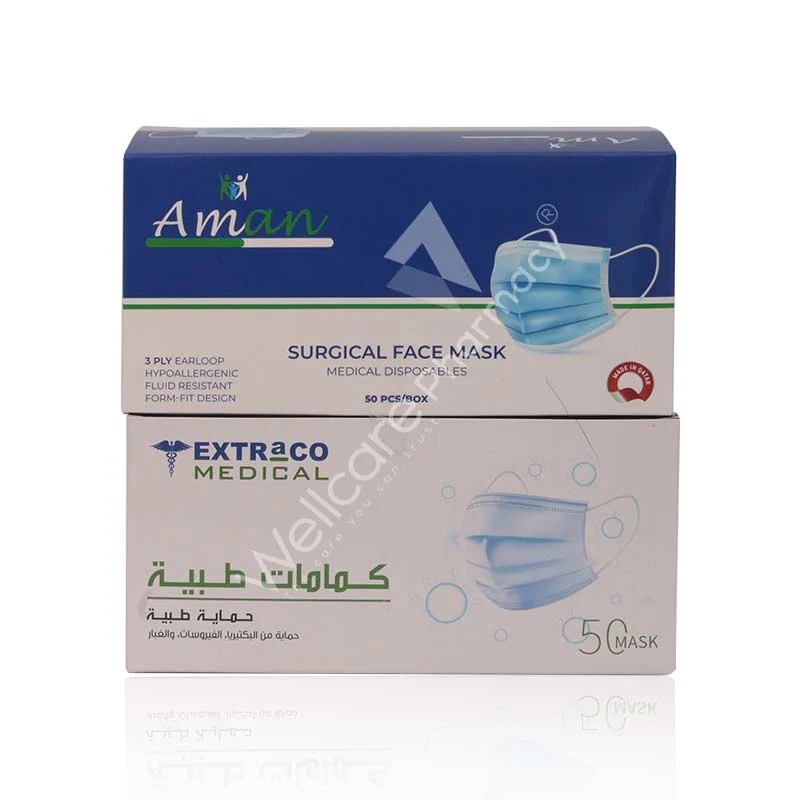 Aman Extraco Blue & Pink Surgical Face Mask Bundle Pack - Image 3