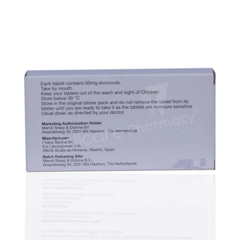 Arcoxia 60mg Tablets 28'S - Image 3