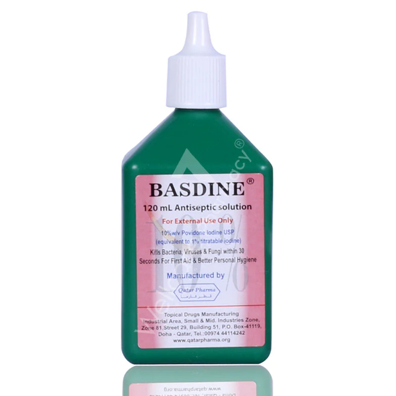 Basdine Antiseptic Solution 120ml - Image 3