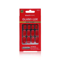 Beauty Topic Glam&Lux Med.Red Nail Kit 24'S- 48504 - Image 2