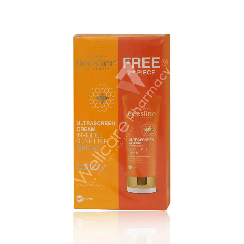 Beesline 1+1 Ultrascreen Cream Invisible Sunfilter Spf50 60ml