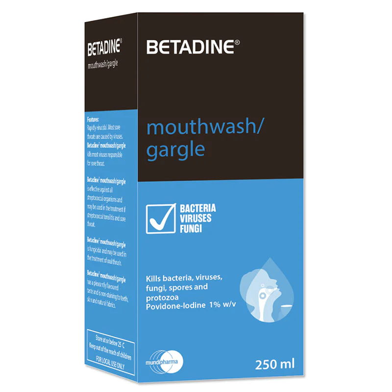 Betadine Mouthwash 250ml - Image 3