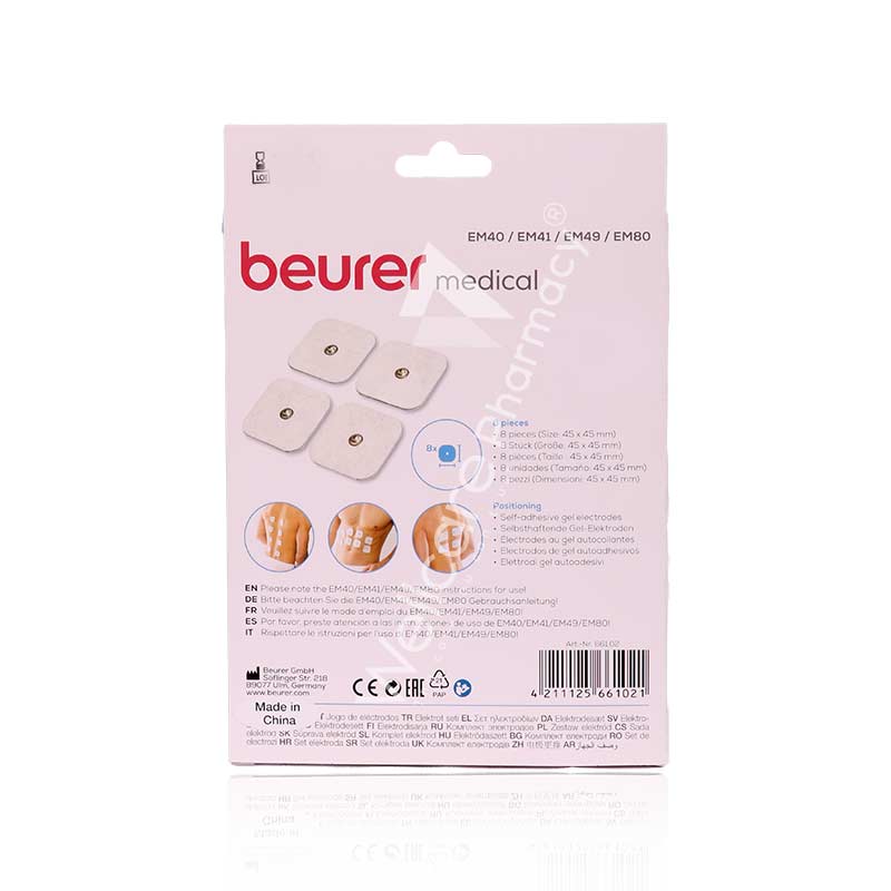 Beurer Electrodes Em40 /Em41 /Em49/Em80 45x45 8'S - Image 2