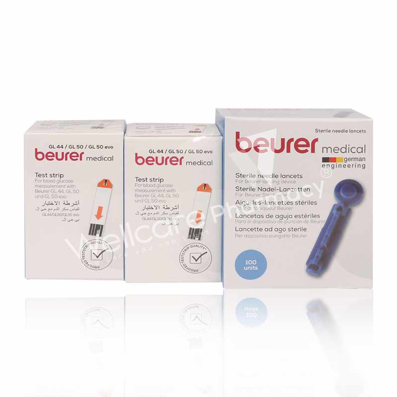 Beurer Gl50/Gl44 Code Free Strips 100s+beurer Lancet 100'S