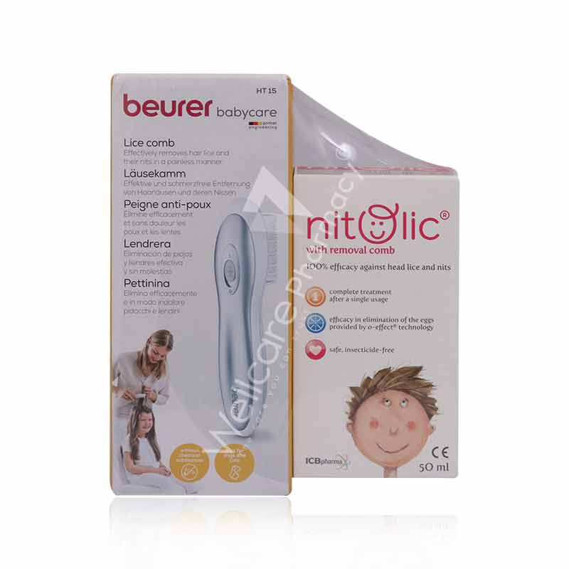 Beurer Ht15 Lice Comb+nitolic Solution With Comb 50ml - Image 3