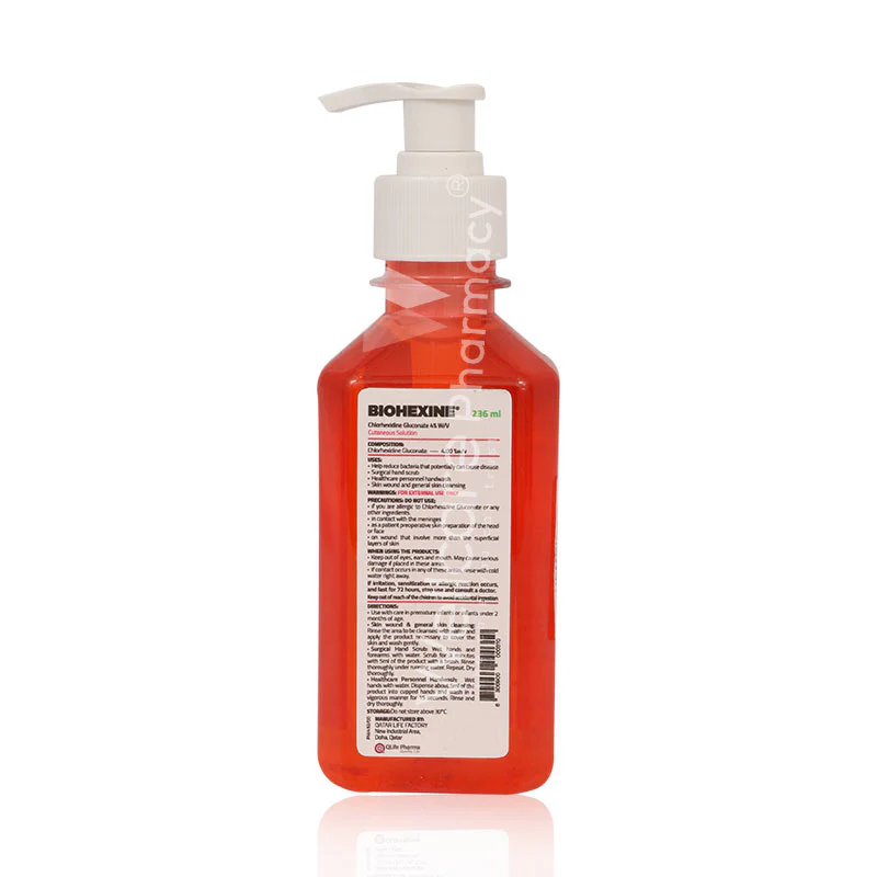 Biohexine Antiseptic Antimicrobial Skin Cleanser 236ml - Image 3
