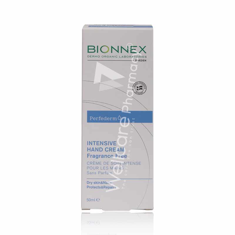 Bionnex Perfederm Intensive Hand Cream Fragrance Free 50ml