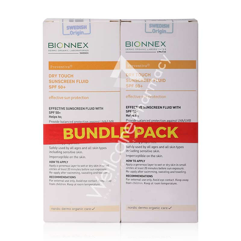 Bionnex Preventiva Dry Touch Sunscreen Fluid Spf50+ 50ml Value Pack - Image 2