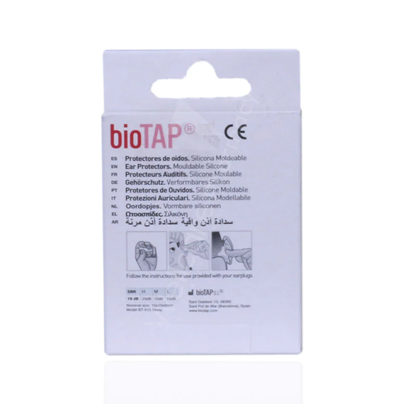 Biotap Ear Protector Mouldable Silicone Pink 6'S - Image 3
