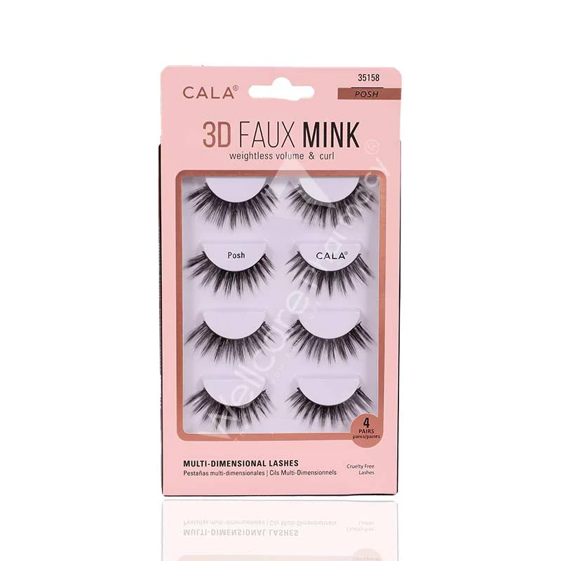 Cala 3d Faux Mink Lashes-Sin City-4 Pairs Per Pkt-35158