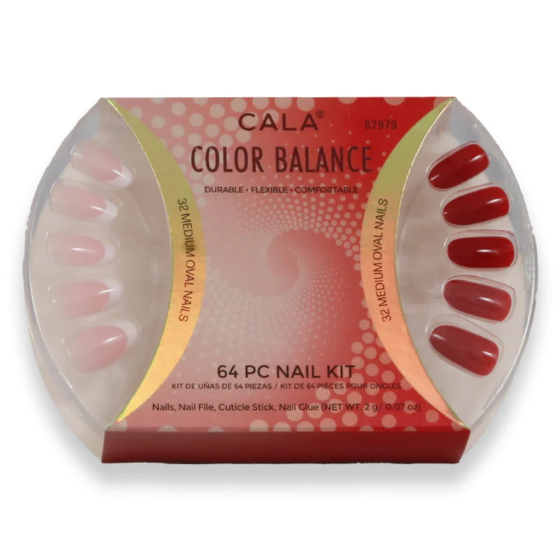 Cala Color Balance Nail Kit French Tip & Red 64 Pcs-87979