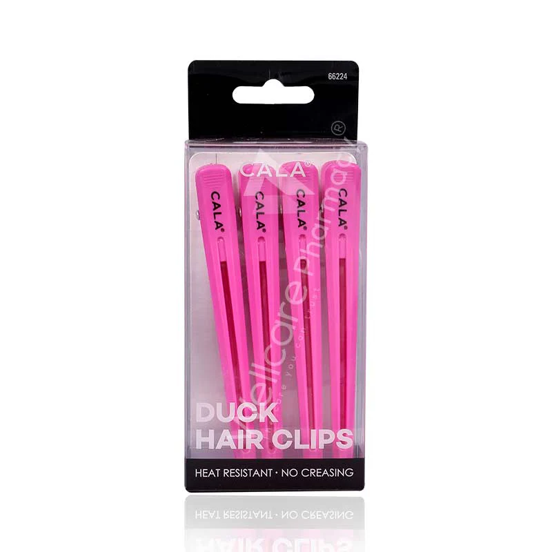 Cala Duck Hair Clip Hot Pink 4pc - 66224