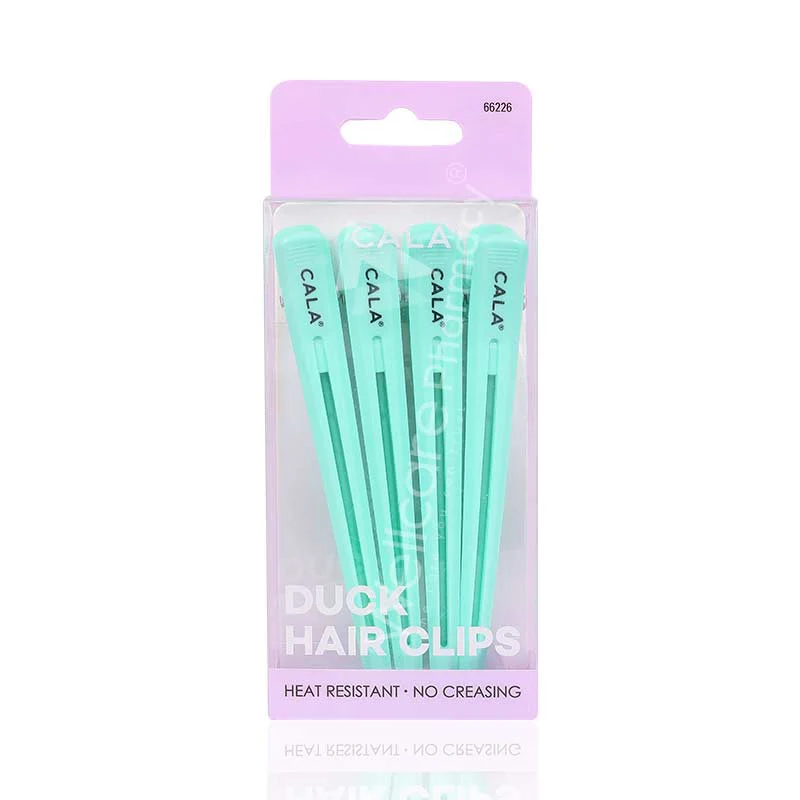 Cala Duck Hair Clip Teal 4pc -66226
