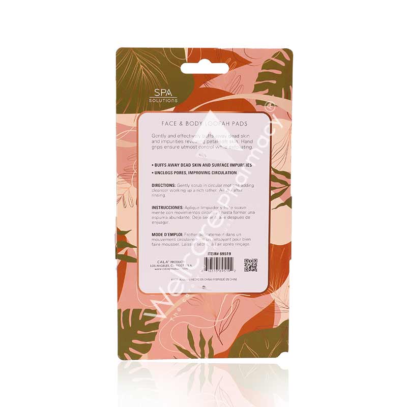 Cala Face And Body Loofah Set Beige-69519 - Image 3