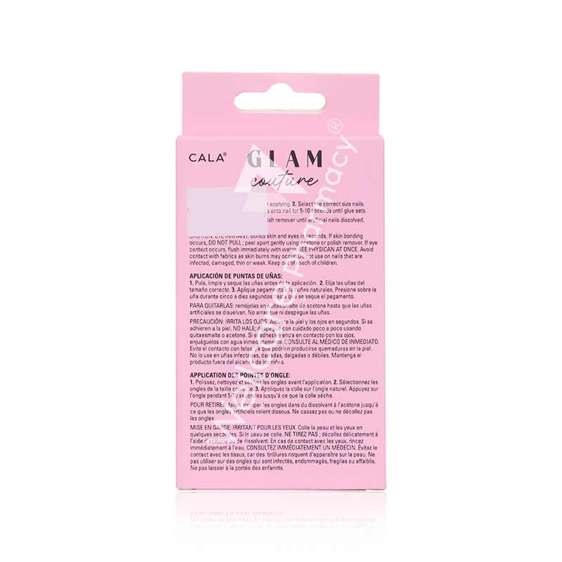 Cala Glam Couture Med.Pink/Glitter/Ink. Nail Kit- 87867 - Image 3