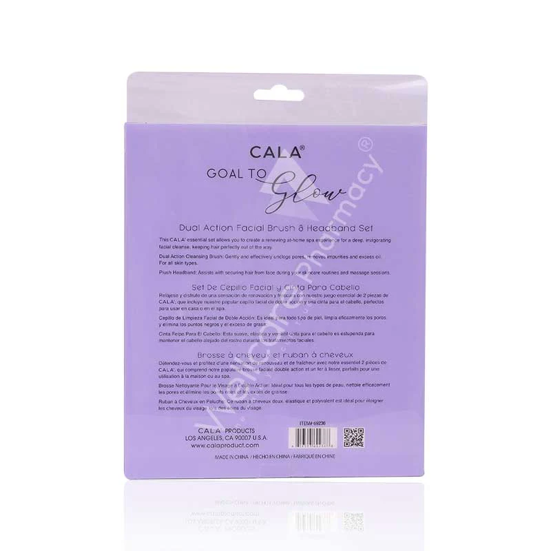 Cala Goal To Glow Purple Facial Brush & Headband Set-69236 - Image 3