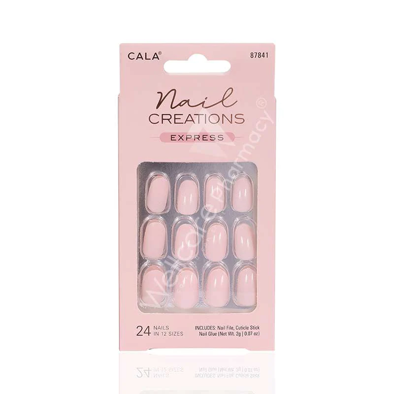 Cala Nail Creations Express Oval Baby Pink Nail Kit 24pc -87841 - Image 3