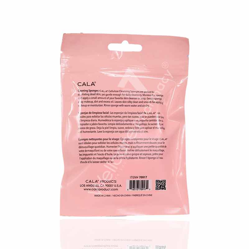 Cala Pink Cellulose Cleansing Sponge 2pc -70917 - Image 3
