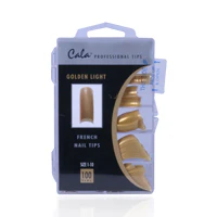 Cala Professional Color Nail Tips Golden Light 100'S - Image 2