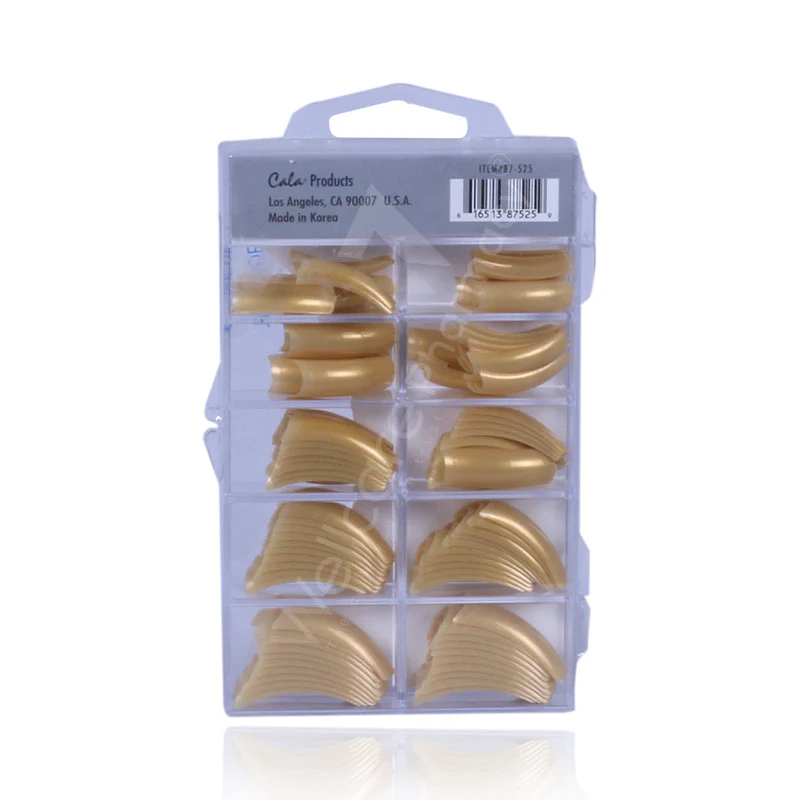 Cala Professional Color Nail Tips Golden Light 100'S - Image 3