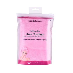 Cala Spa Essentials Microfiber Hair Turban (Pink) 69243 - Image 2