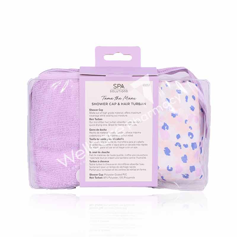 Cala Spa Essentials Shower Cap And Hair Turban - Image 3