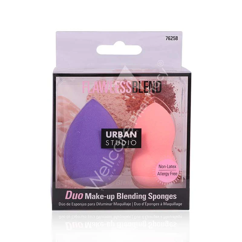 Cala Urban Studio Duo Makeup Blending Sponges 2pc Purple/Coral - 76258
