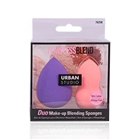 Cala Urban Studio Duo Makeup Blending Sponges 2pc Purple/Coral - 76258 - Image 2