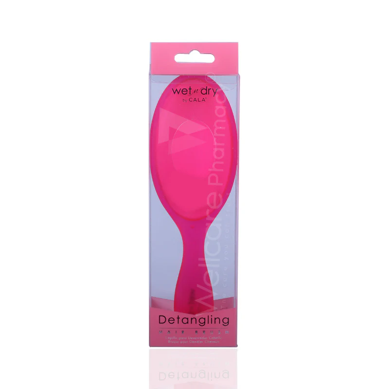 Cala Wet & Dry Detangling Hair Brush Pink - Image 3