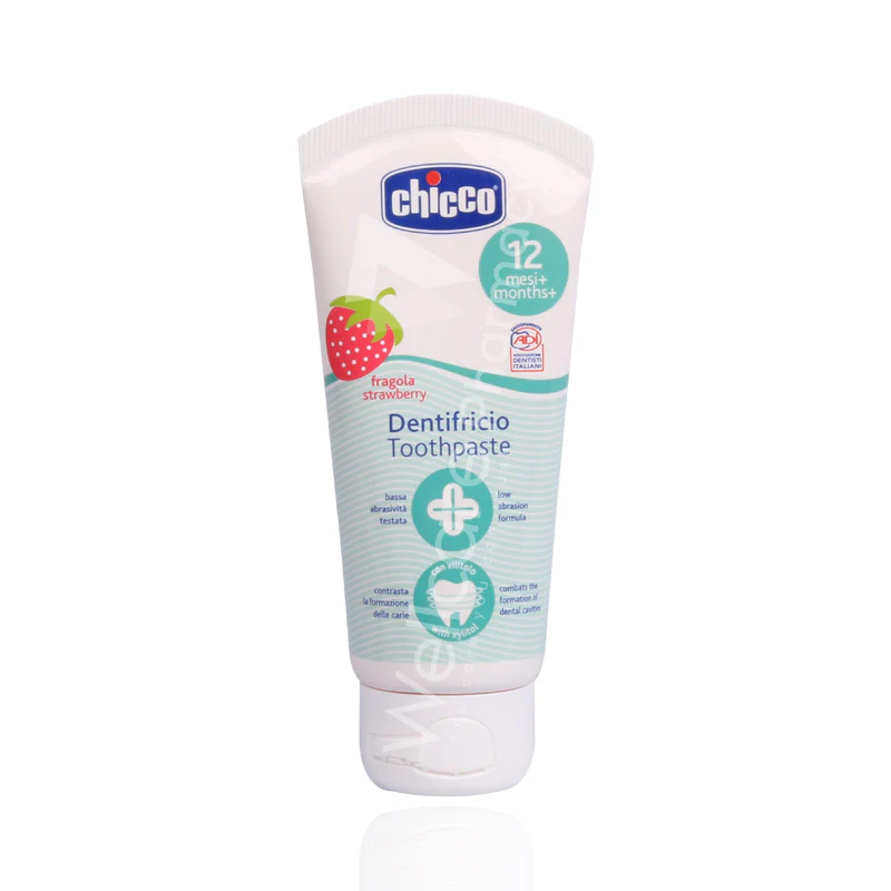Chicco Child Tooth Paste Strawberry 12month Plus 50ml - Image 3