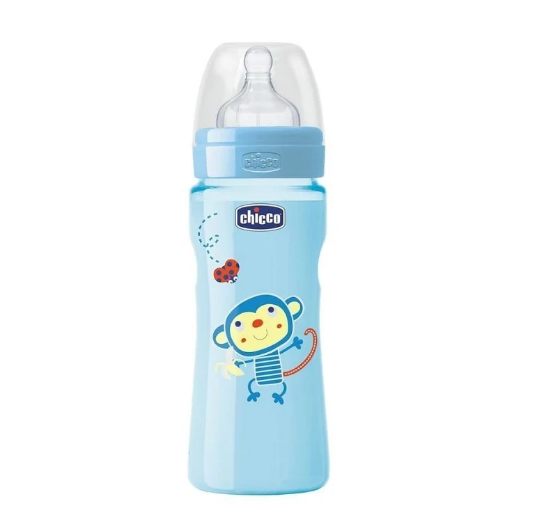 Chicco Feeding Bottle Blue 4m+ 330ml