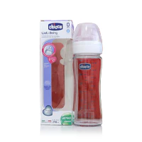 Chicco Glass Feeding Bottle 240ml - Image 2