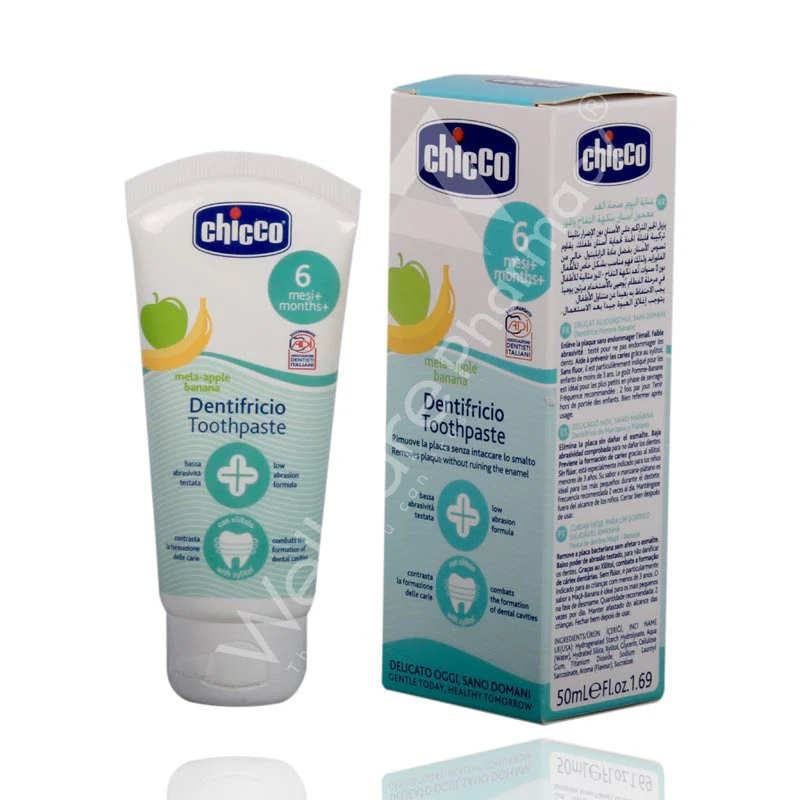 Chicco Kids Tooth Paste Apple And Banana 50ml 6m+