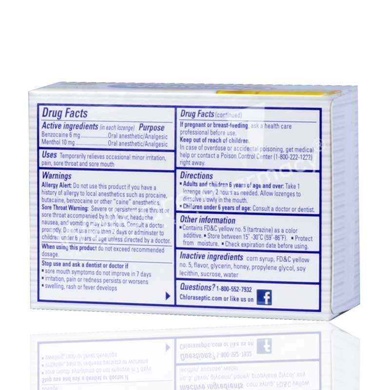 CHLORASEPTIC LOZ. HON-LEM 1X18'S - Image 3
