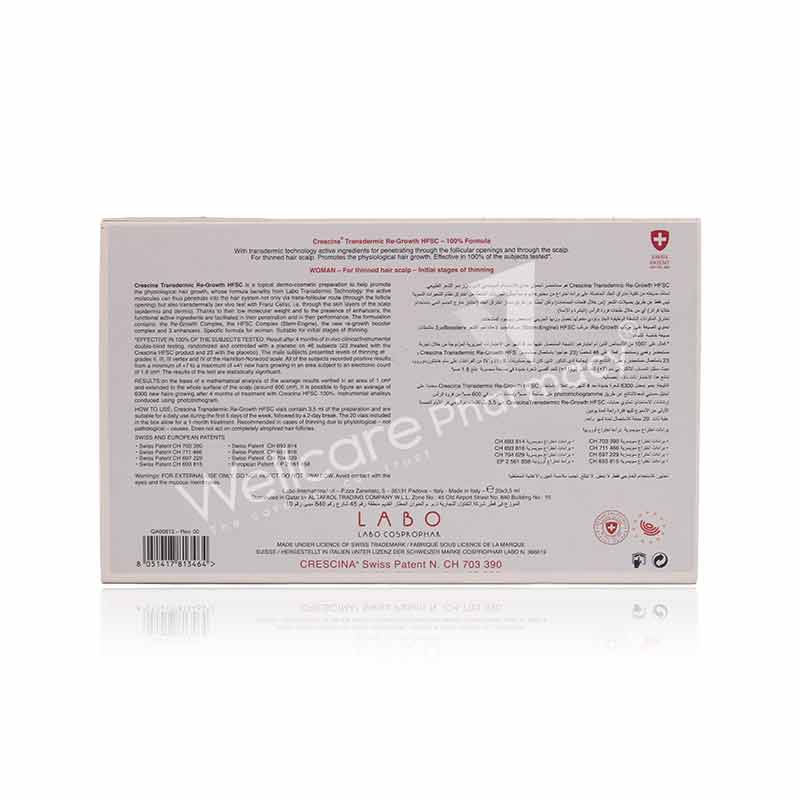 Crescina Hfsc Transdermic Technology Woman 200 Amp 20x3.5ml - Image 3