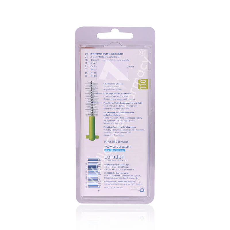 Curaprox Prime Plus Cps011 Interdental Brush With Holder Lime Green - Image 3