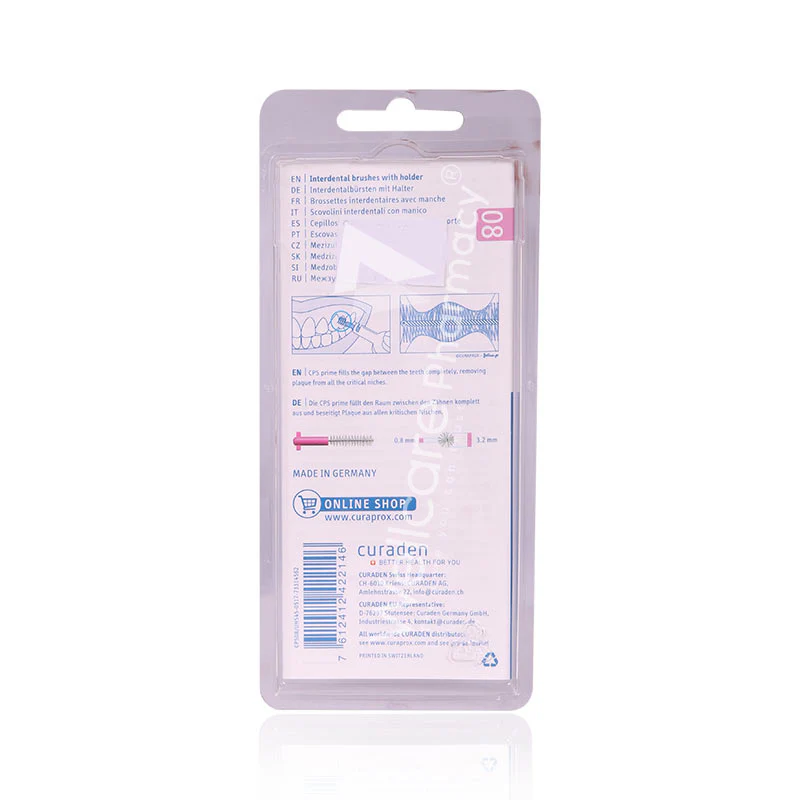 Curaprox Prime Plus Cps08 Interdental Brush With Pink Holder - Image 3
