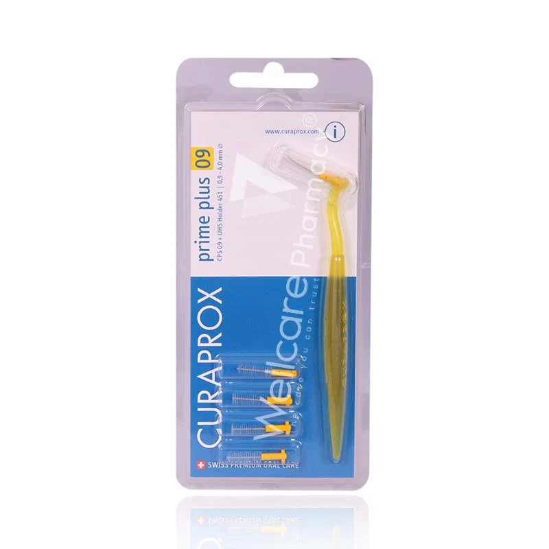 Curaprox Prime Plus Cps09 Interdental Brush With Yellow Holder