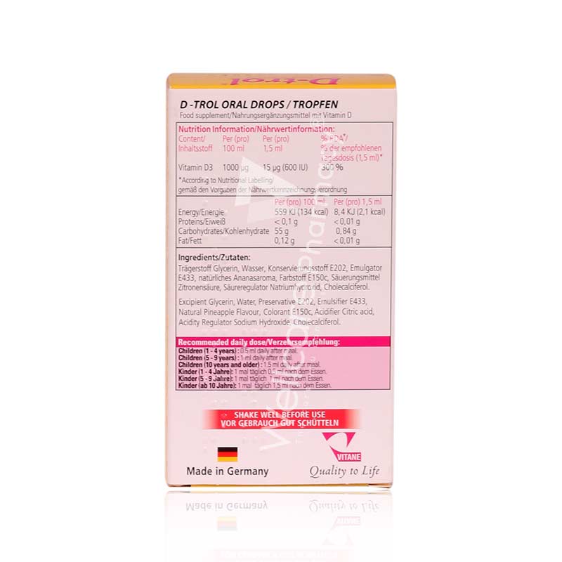 D-Trol Vitamin D3 Drops 30ml - Image 3