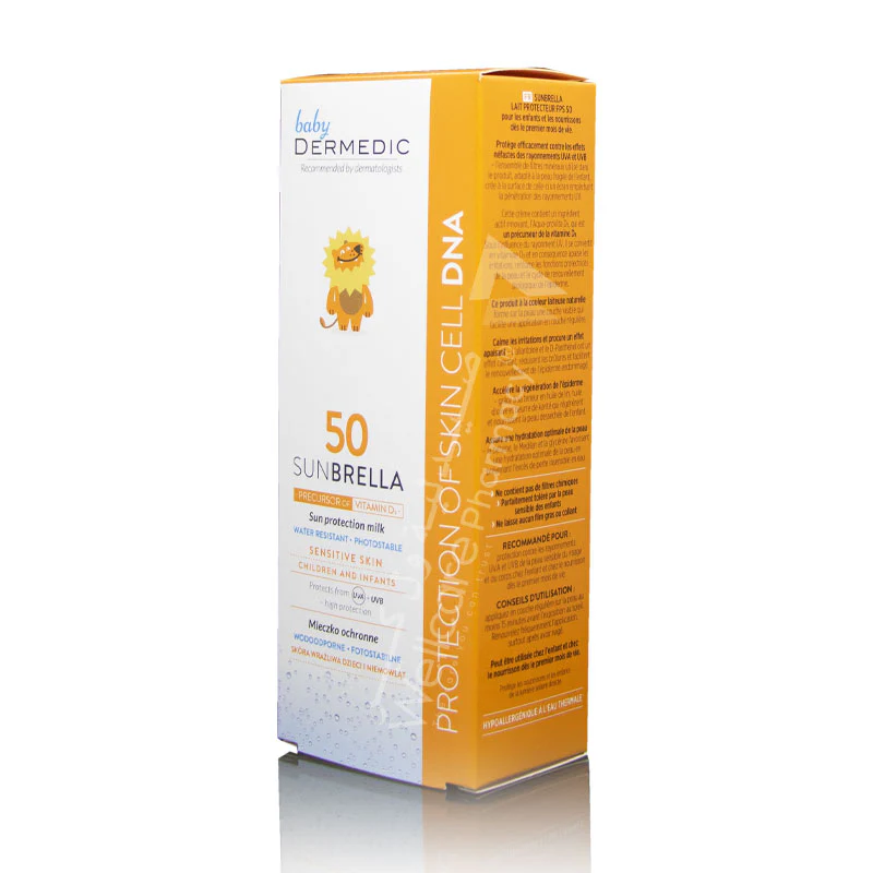 Dermedic Sunbrella Baby Sun Protection Milk 100g Spf 50 - Image 3