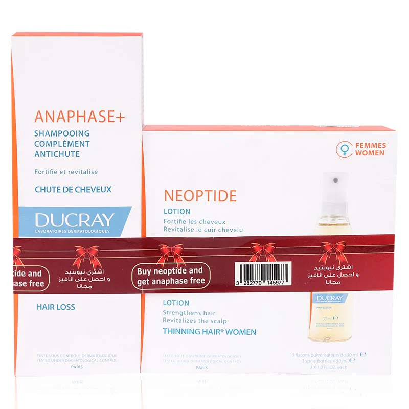 Ducray Neoptide Wom Lot 3x30ml+anaph Shamp 200ml Free